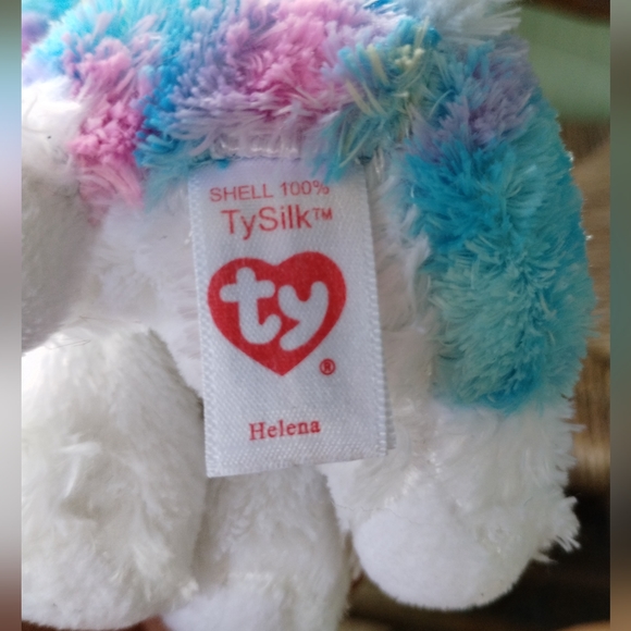 โ2021 TY Beanie Boos 7" HELENA Unicorn Husky Dog Animal Plush Toy wide eye plush - Picture 7 of 13